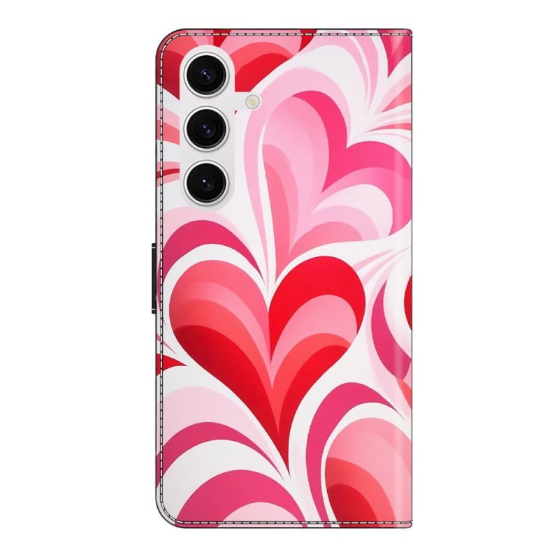 Lederhüllen Samsung Galaxy S26 Plus Herzmuster