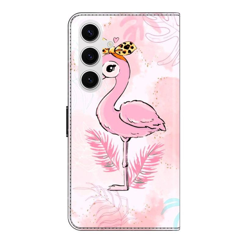 Lederhüllen Samsung Galaxy S26 Plus Rosa Vogelmotiv