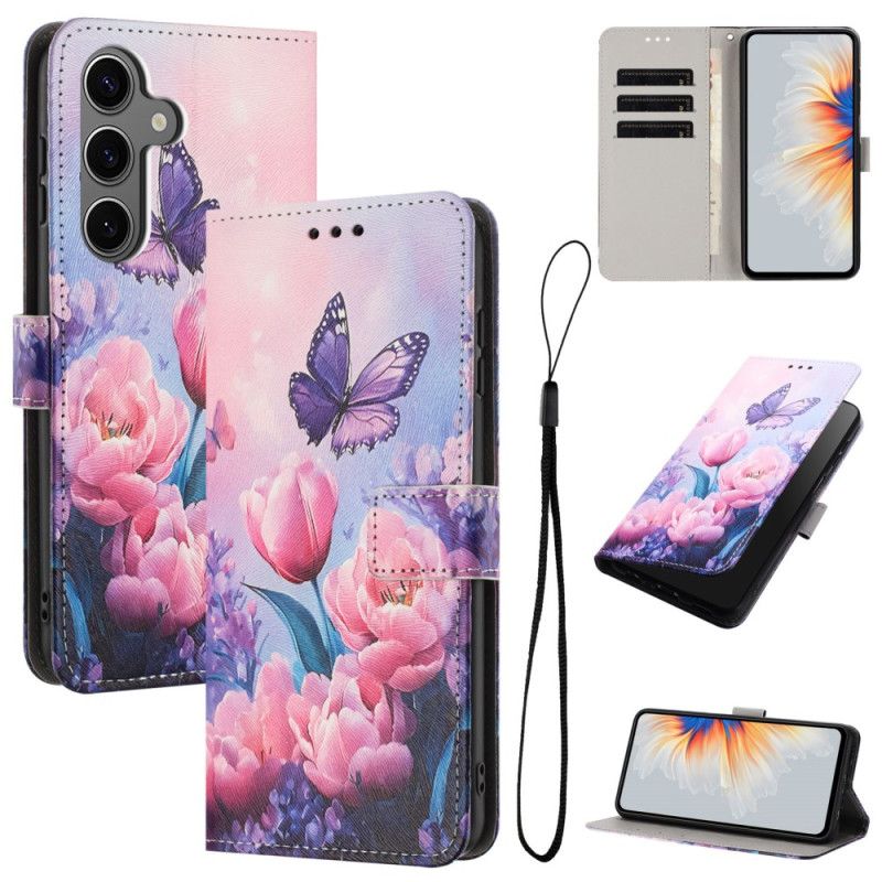 Samsung Galaxy S26 Plus Schmetterling Und Rosa Blumen