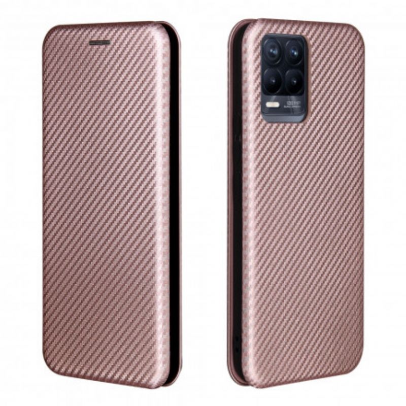 Flip Case Für Realme 8 / 8 Pro Farbiges Carbon-silikon