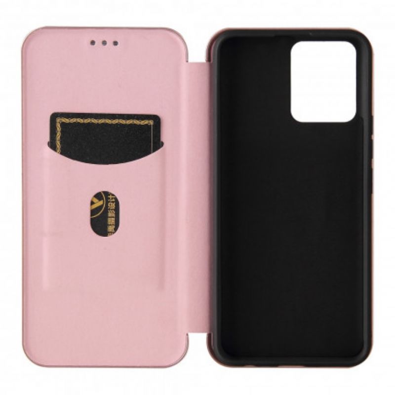 Flip Case Für Realme 8 / 8 Pro Farbiges Carbon-silikon