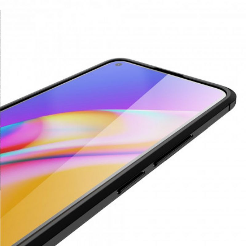 Hülle Realme 8 / 8 Pro Doppellinie Litschi-leder-effekt