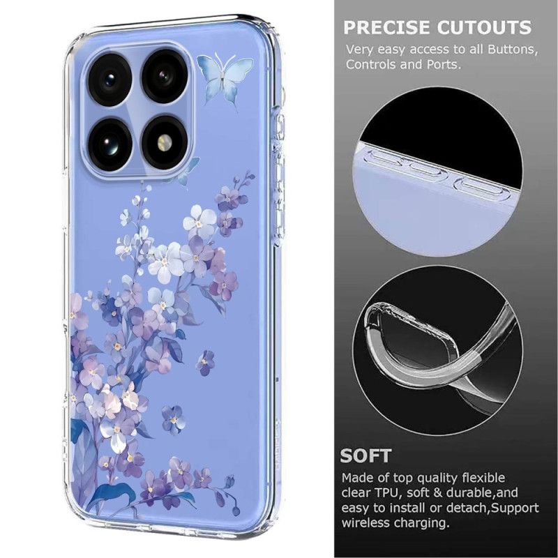 Hülle Für Xiaomi 15t Transparentes Blumenmuster