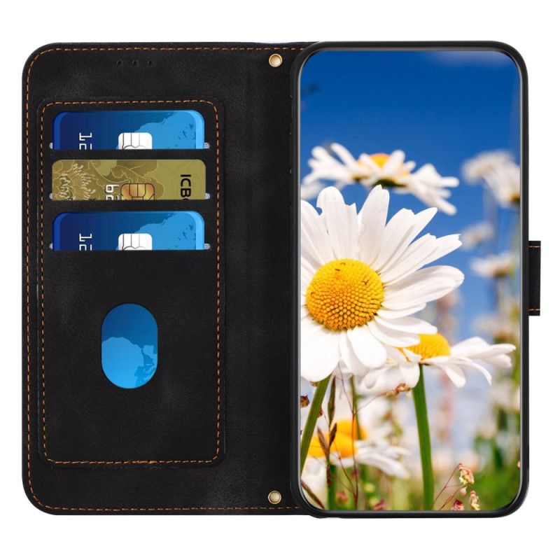 Lederhüllen Für Xiaomi 15t Blumendesign Mit Riemen