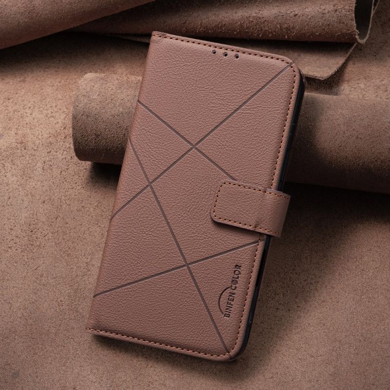Lederhüllen Für Xiaomi 15t Geometrisches Muster (binfen Color)
