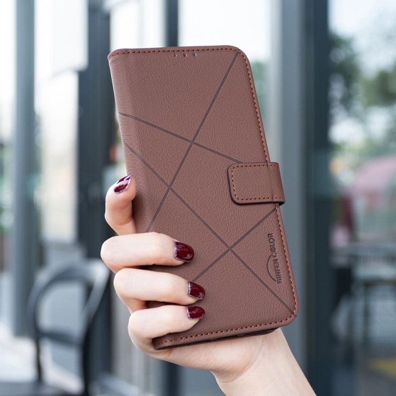 Lederhüllen Für Xiaomi 15t Geometrisches Muster (binfen Color)