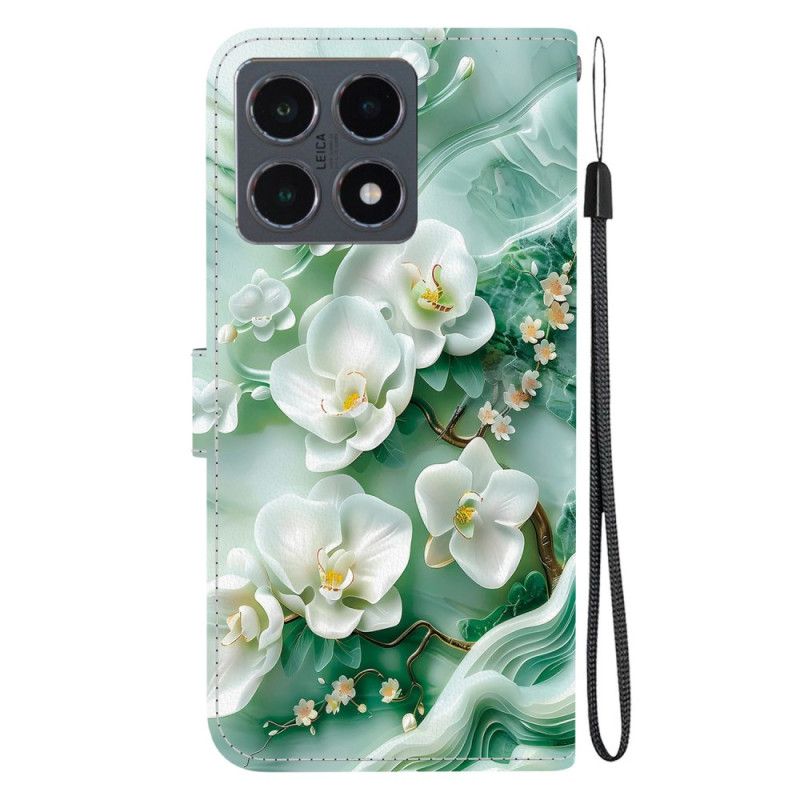 Lederhüllen Für Xiaomi 15t Jade-blumen