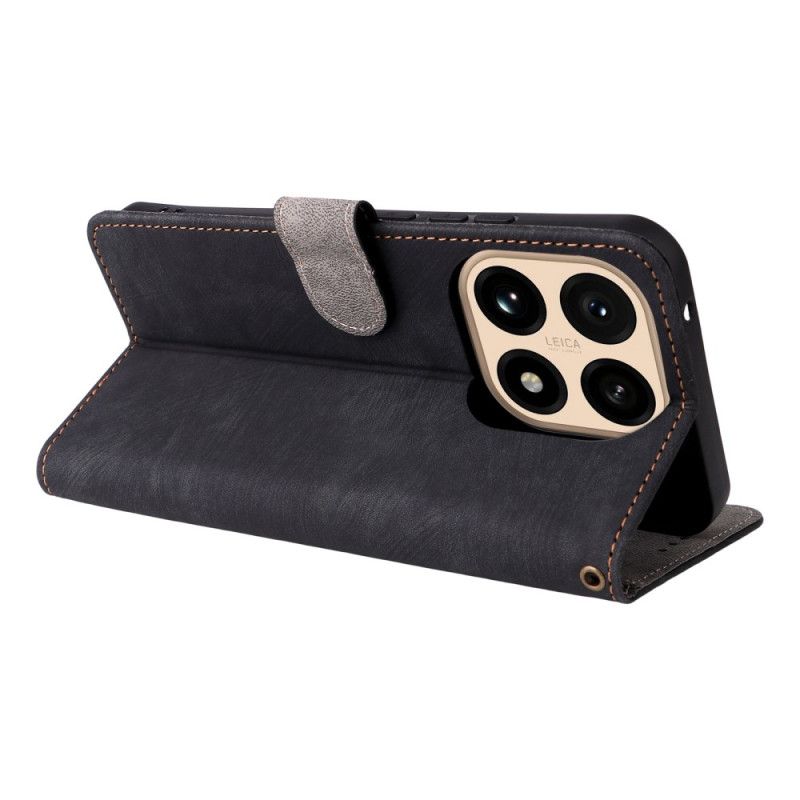 Lederhüllen Für Xiaomi 15t Rfid-schutz Wildlederoptik