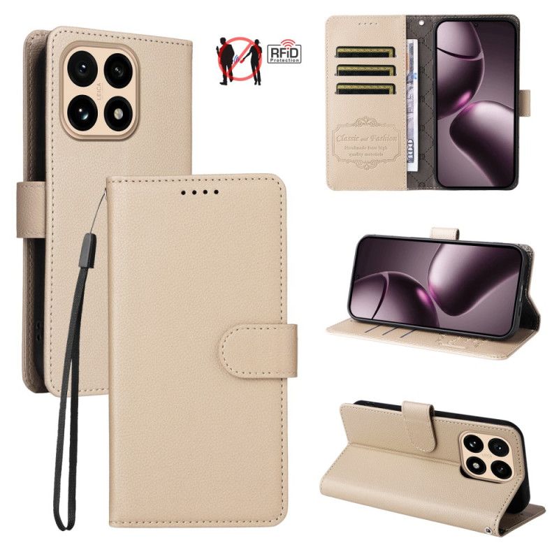 Lederhüllen Für Xiaomi 15t Strukturiertes Kunstleder