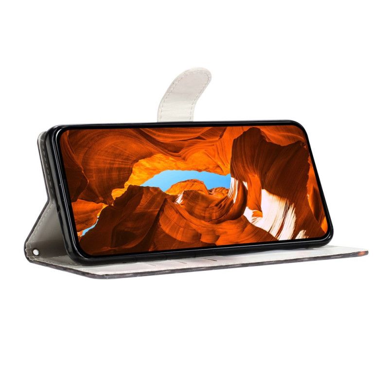 Lederhüllen Xiaomi 15t Grün-rosa Marmor