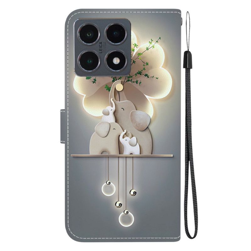 Lederhüllen Xiaomi 15t Handyhülle Drei Elefanten