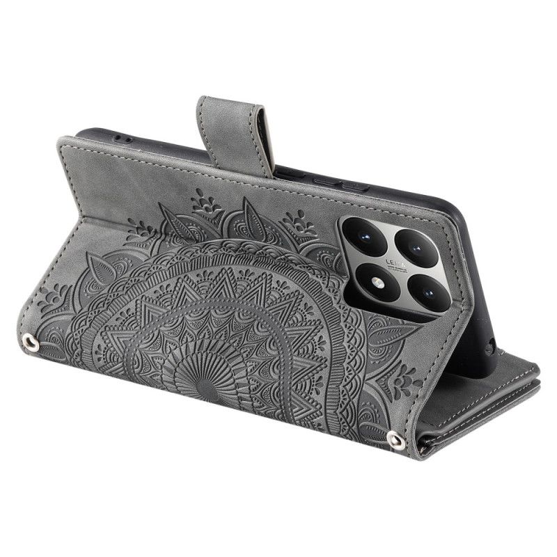 Lederhüllen Xiaomi 15t Handyhülle Geldbörse In Mandala-wildlederoptik