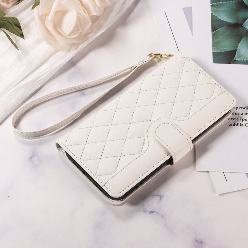 Lederhüllen Xiaomi 15t Handyhülle Gesteppt Mit Riemen Und Schulterriemen