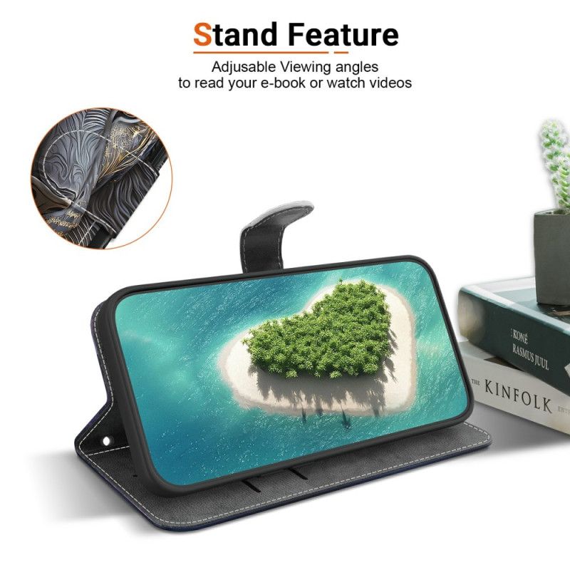 Lederhüllen Xiaomi 15t Handyhülle Goldener Löwe