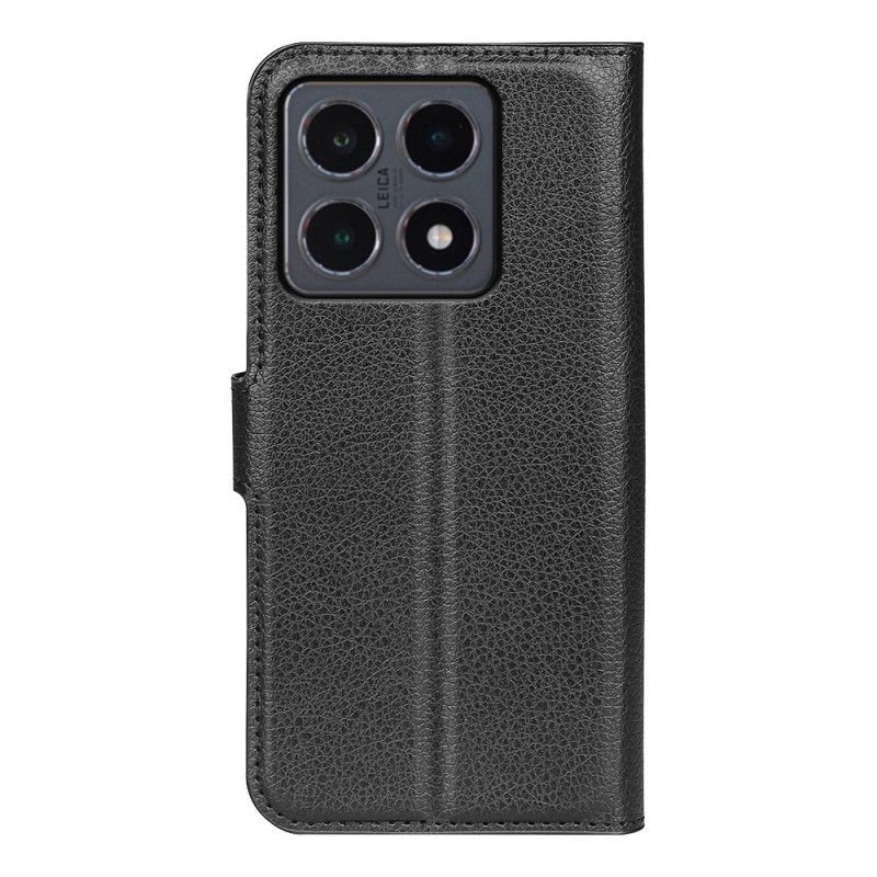 Lederhüllen Xiaomi 15t Handyhülle Kunstleder In Litschi-farbe