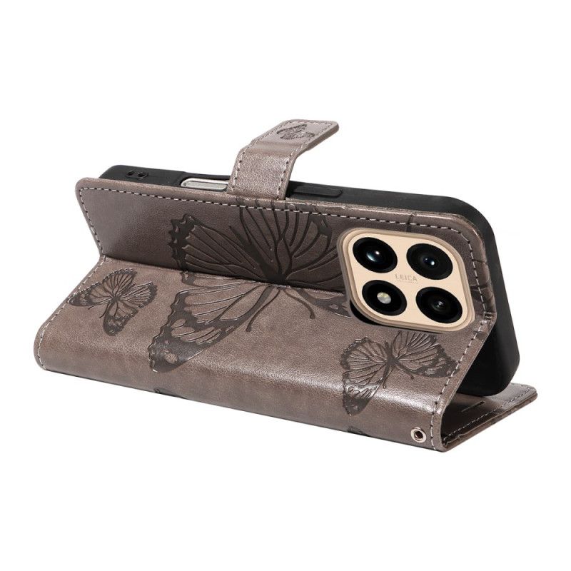 Lederhüllen Xiaomi 15t Handyhülle Riesige Schmetterlinge