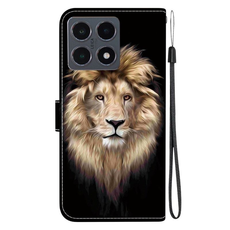 Lederhüllen Xiaomi 15t Löwenmotiv