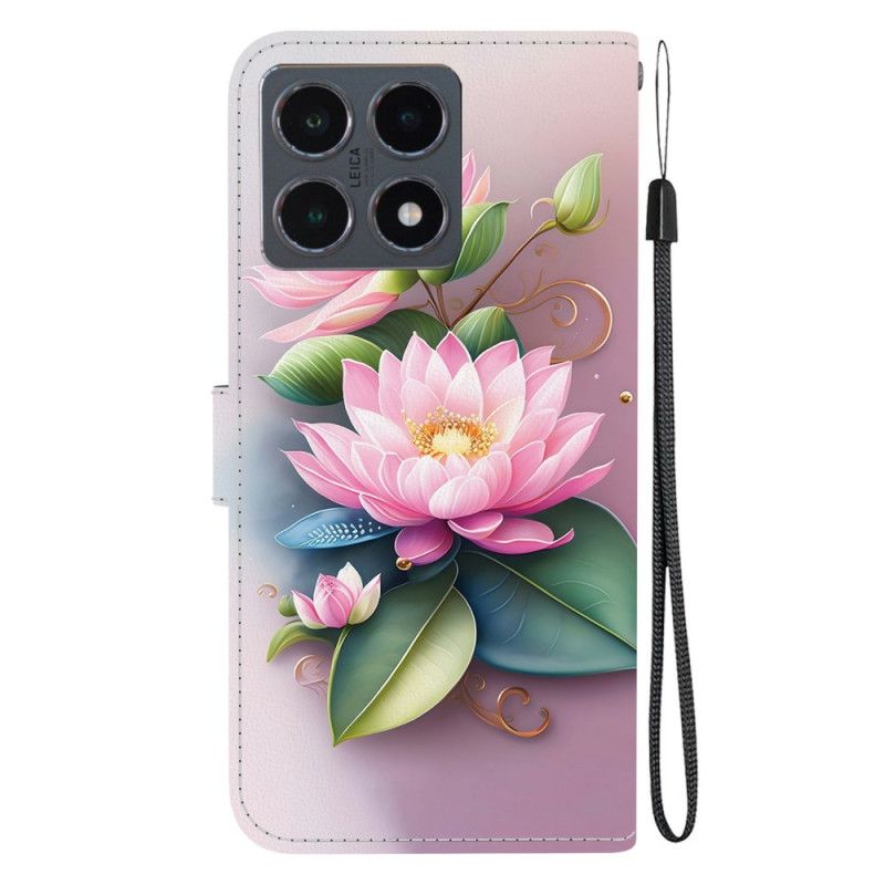 Lederhüllen Xiaomi 15t Lotus-muster