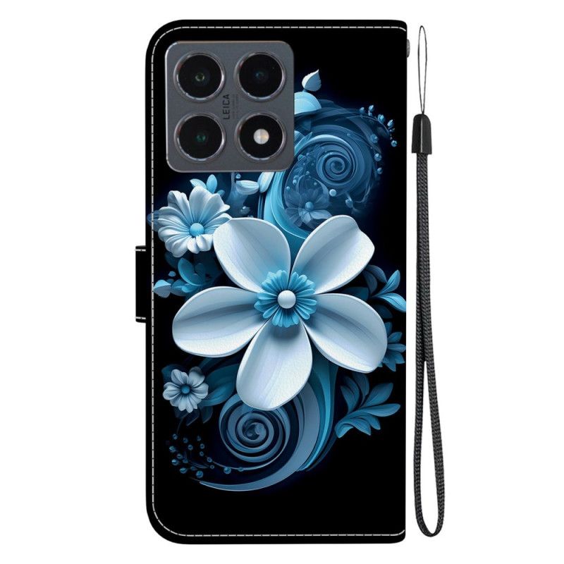 Lederhüllen Xiaomi 15t Schwarze Orchidee