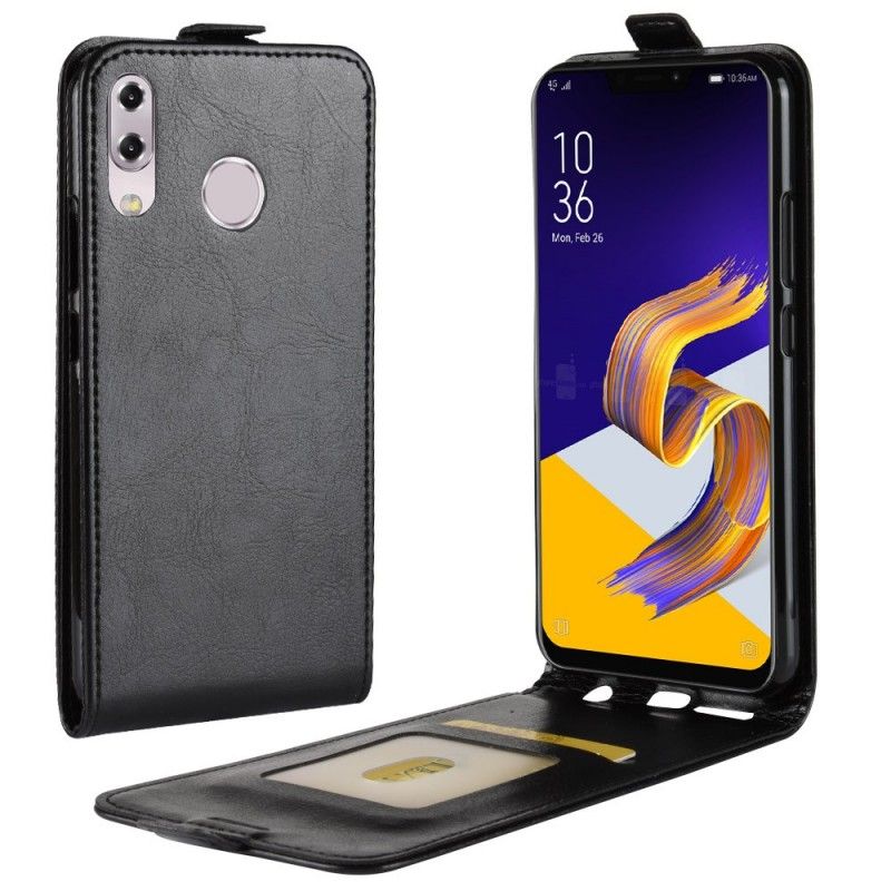 Lederhüllen Asus ZenFone 5 / 5Z Schwarz Retro-Faltung