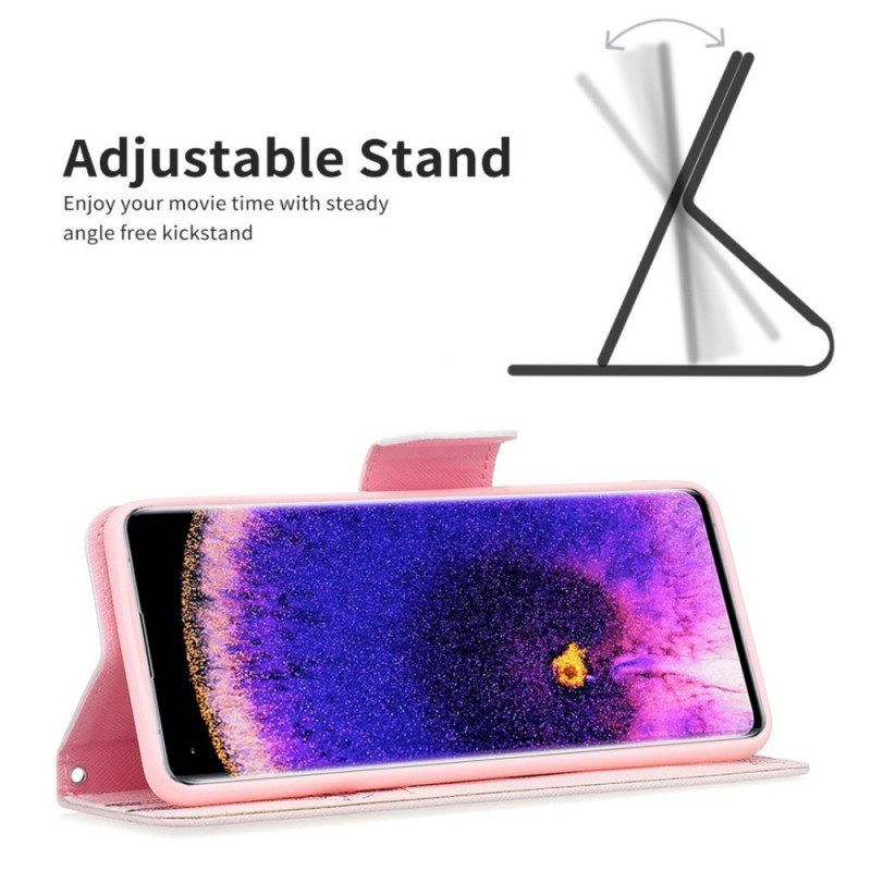 Lederhüllen Für Oppo Find X5 Lite Kluge Giraffe