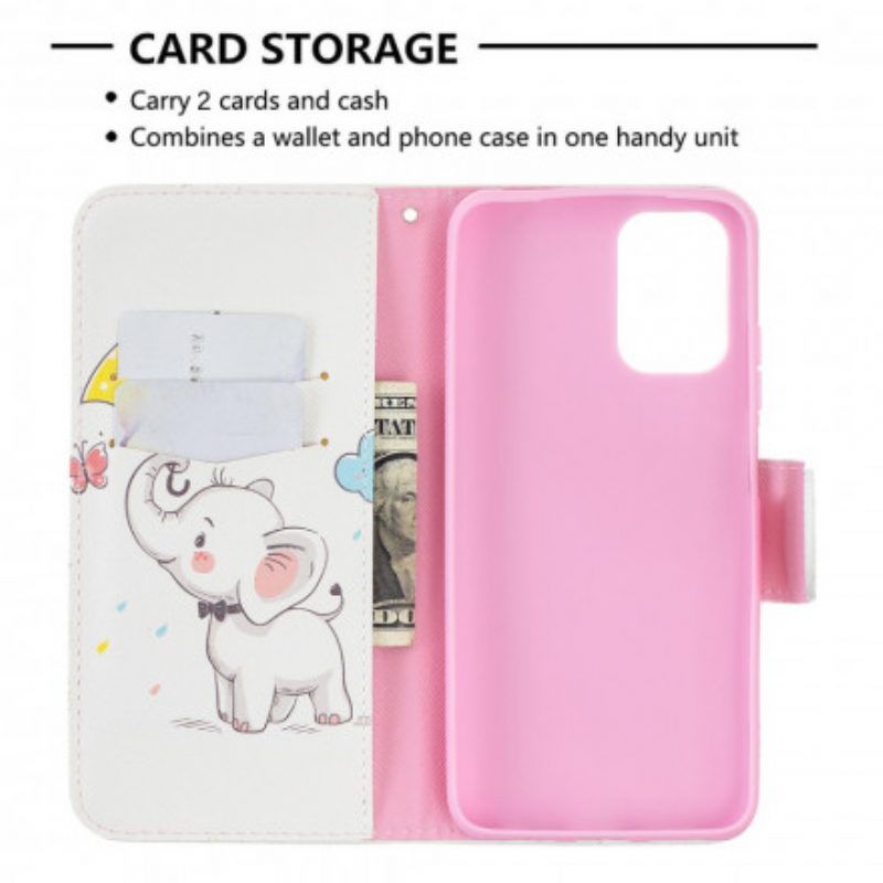 Flip Case Für Xiaomi Redmi Note 10 / 10S Baby Elefant