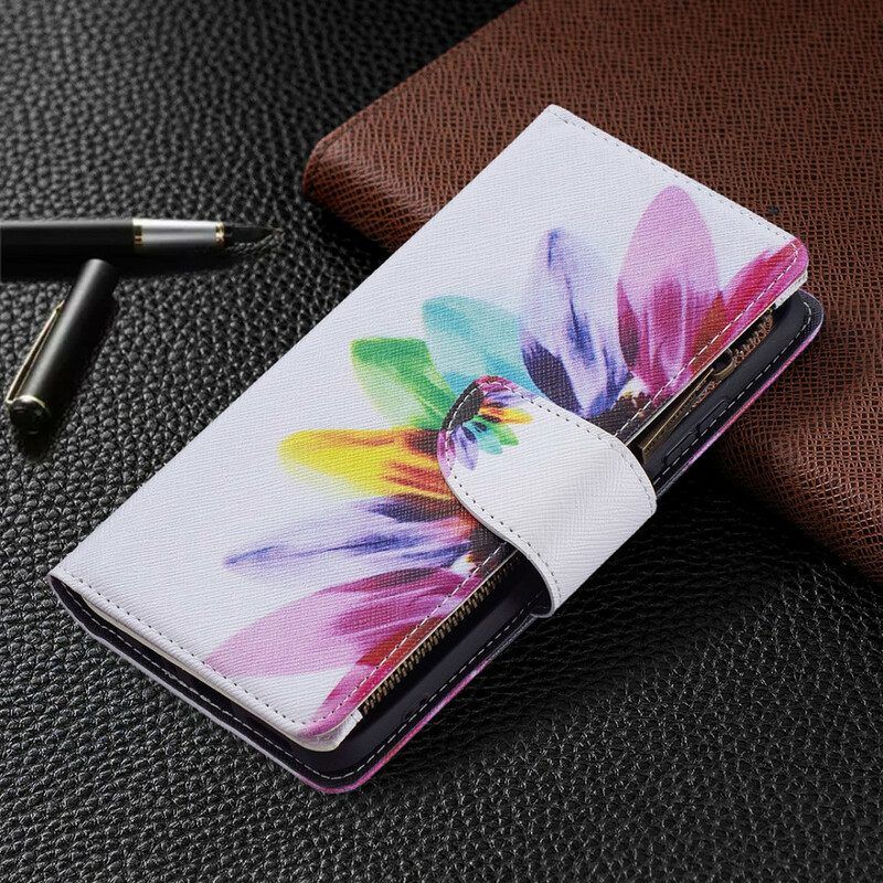 Flip Case Für Xiaomi Redmi Note 10 / 10S Blumentasche Mit Reißverschluss