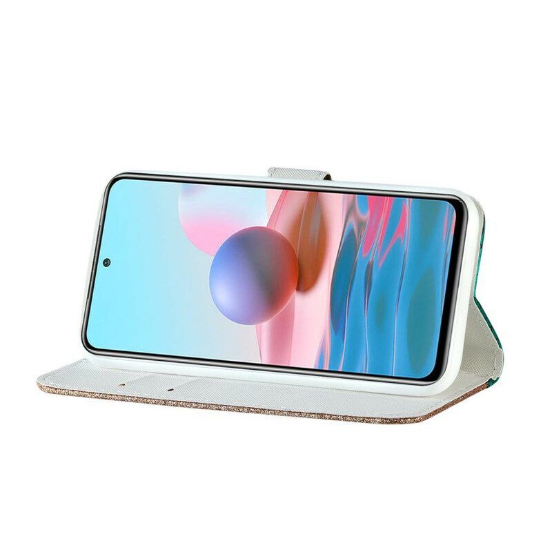 Flip Case Für Xiaomi Redmi Note 10 / 10S Krokodildiamanten