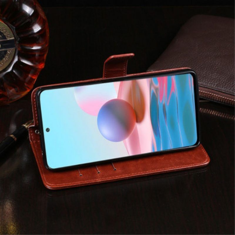 Flip Case Für Xiaomi Redmi Note 10 / 10S Kunstleder Idewei