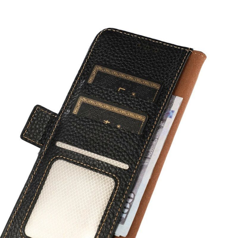 Flip Case Für Xiaomi Redmi Note 10 / 10S Lychee-leder Khazneh Rfid