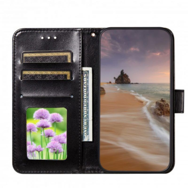 Flip Case Für Xiaomi Redmi Note 10 / 10S Monochromer Lederstil