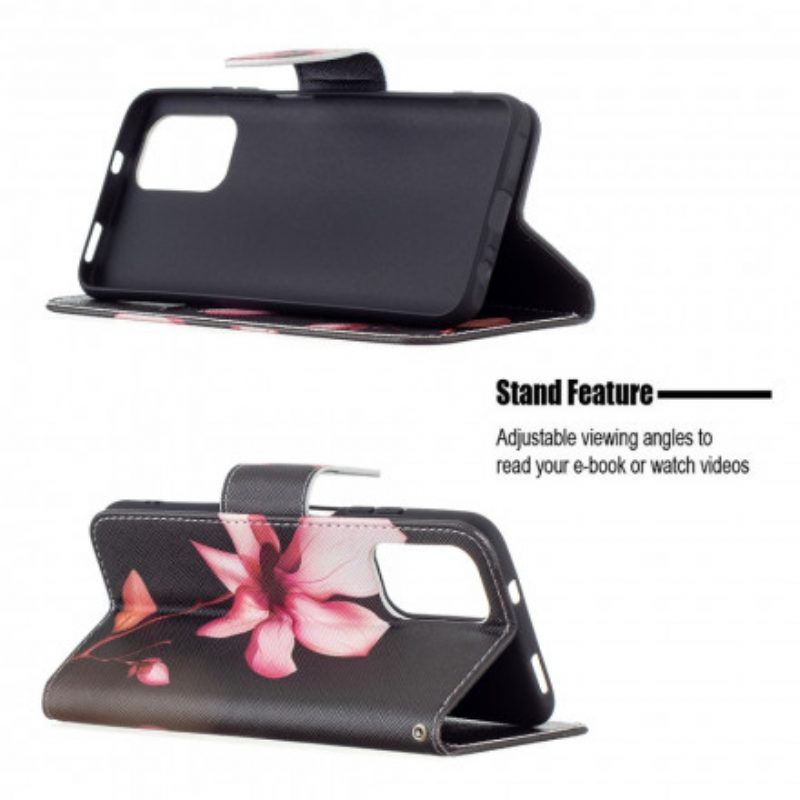 Flip Case Für Xiaomi Redmi Note 10 / 10S Pinke Blume