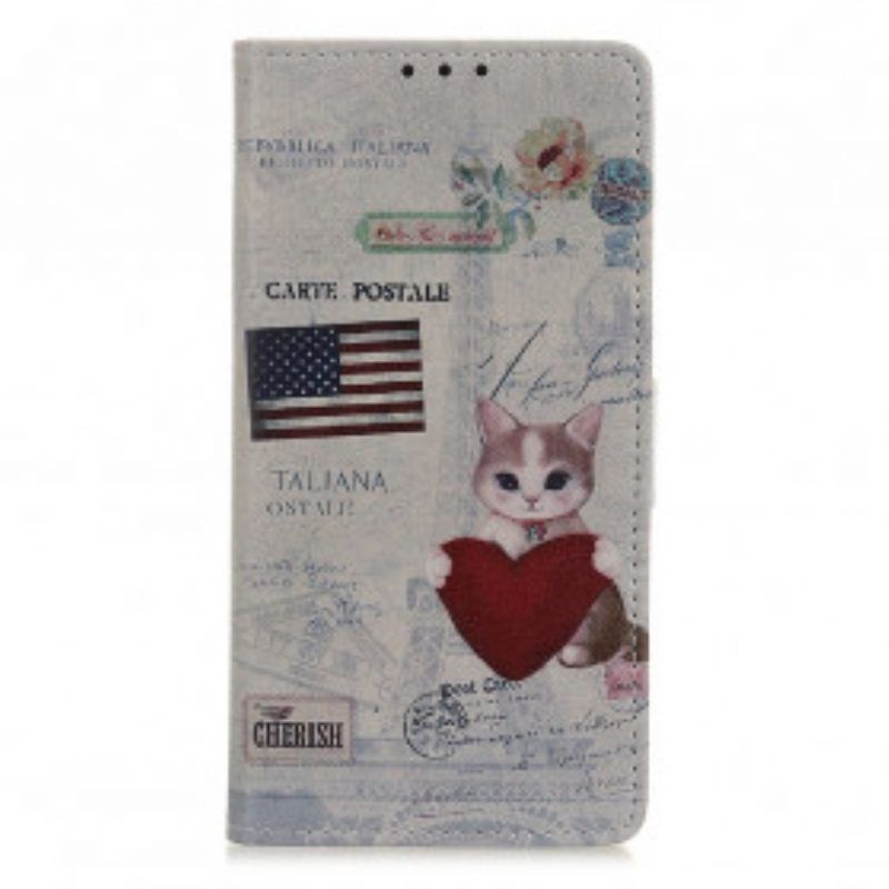 Flip Case Für Xiaomi Redmi Note 10 / 10S Reisende Katze