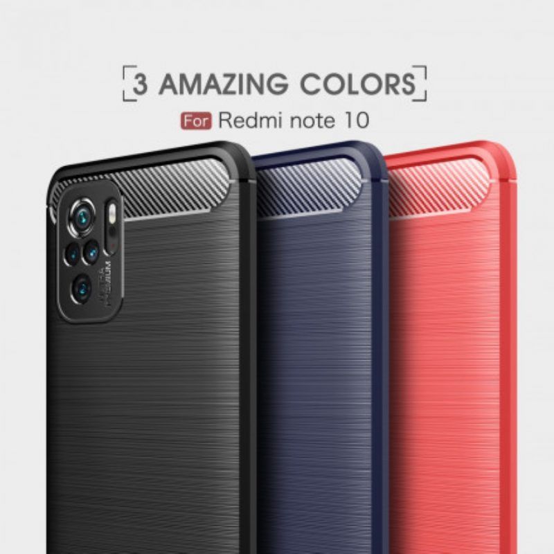 Handyhülle Für Xiaomi Redmi Note 10 / 10S Gebürstete Kohlefaser