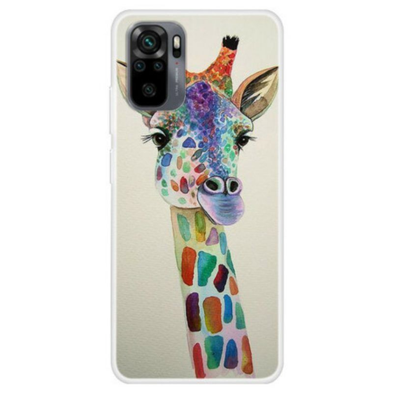 Hülle Für Xiaomi Redmi Note 10 / 10S Bunte Giraffe