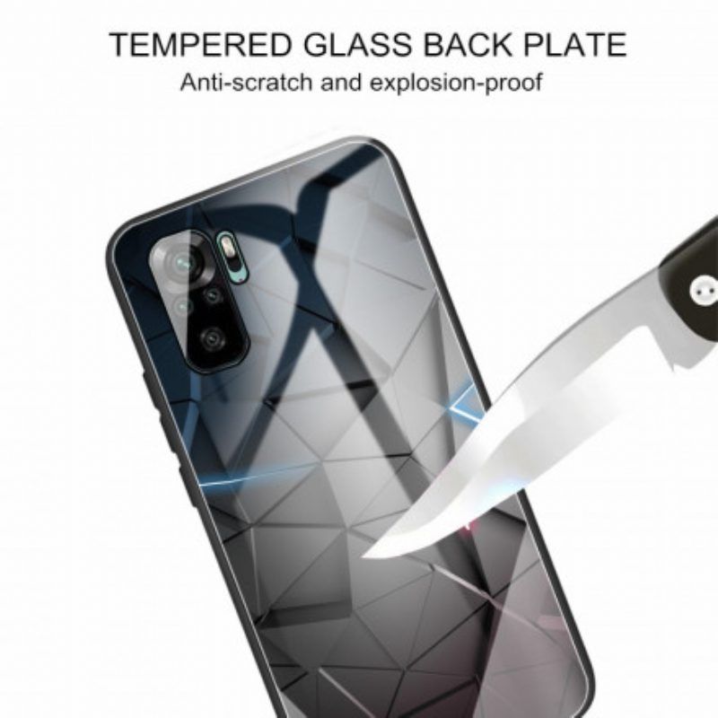 Hülle Für Xiaomi Redmi Note 10 / 10S Geometrie Aus Gehärtetem Glas