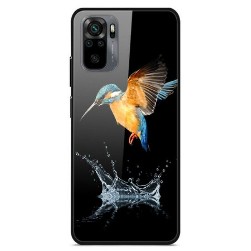 Hülle Für Xiaomi Redmi Note 10 / 10S Kronenvogel Aus Gehärtetem Glas