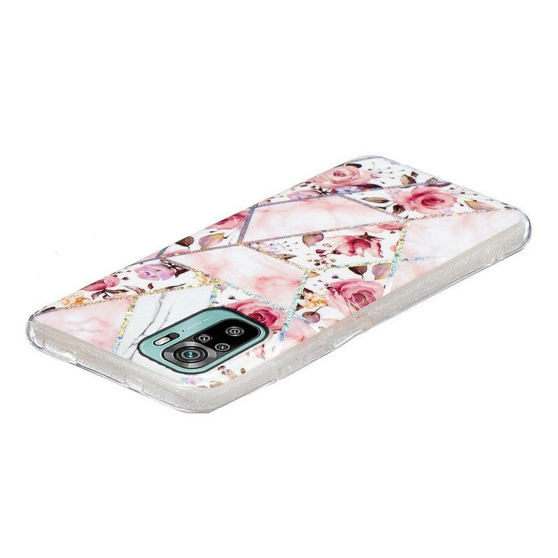 Hülle Für Xiaomi Redmi Note 10 / 10S Marmorierte Blumen