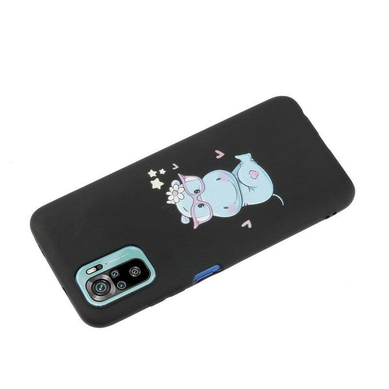 Hülle Für Xiaomi Redmi Note 10 / 10S Nilpferd Mit Kuss-lanyard