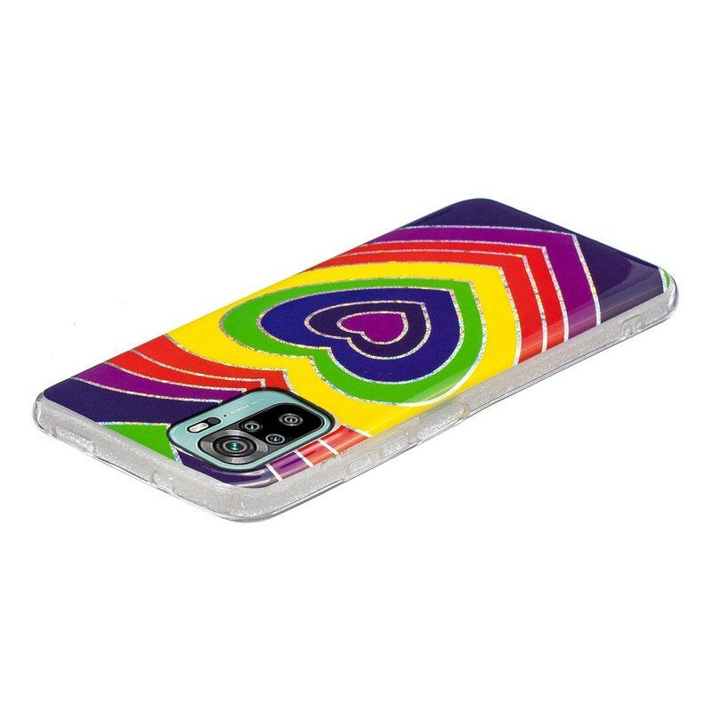 Hülle Für Xiaomi Redmi Note 10 / 10S Psychedelisches Herz