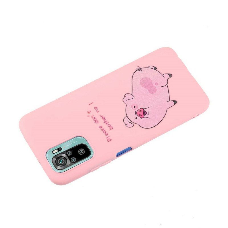 Hülle Für Xiaomi Redmi Note 10 / 10S Schwein Mit Lanyard-kuss