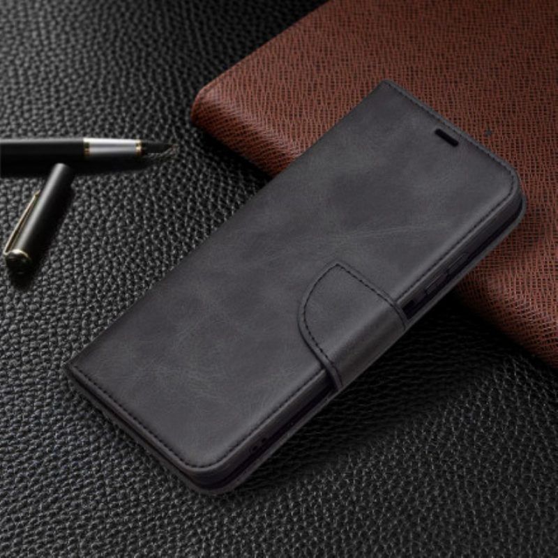 Lederhüllen Für Xiaomi Redmi Note 10 / 10S Flip Case Glatte Klappe Schräg