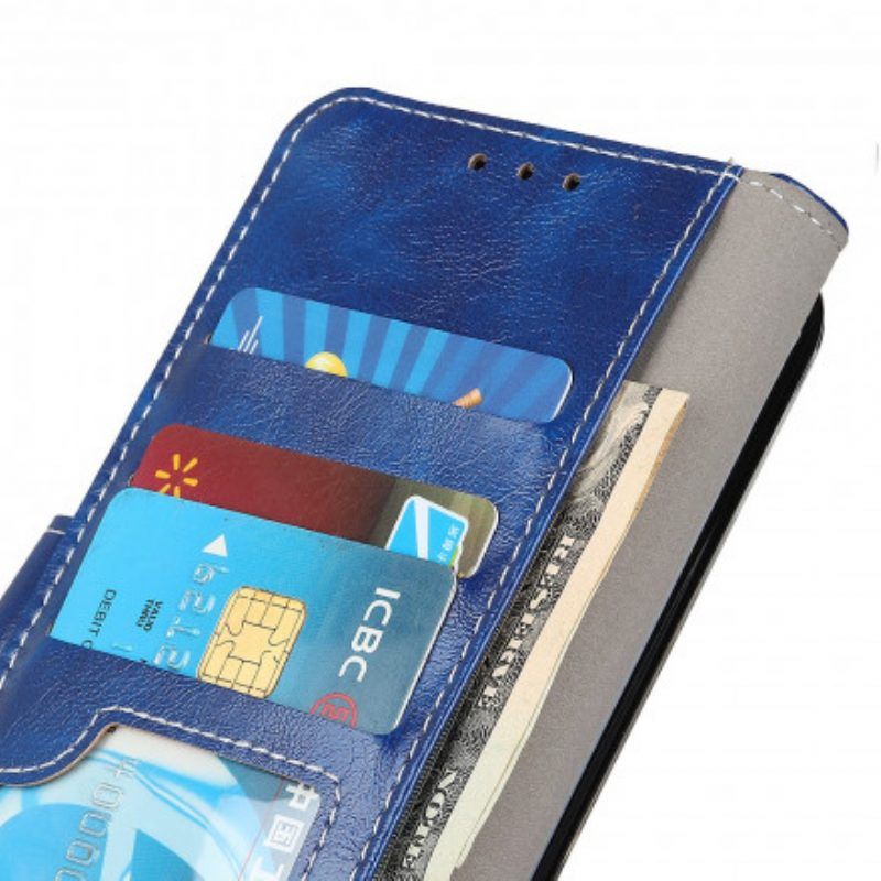 Lederhüllen Für Xiaomi Redmi Note 10 / 10S Glänzende Und Freiliegende Nähte