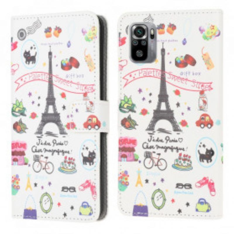 Lederhüllen Für Xiaomi Redmi Note 10 / 10S Ich Liebe Paris