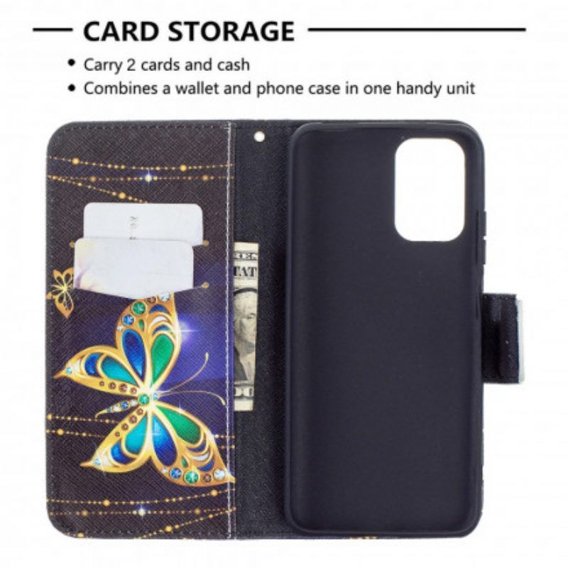 Lederhüllen Für Xiaomi Redmi Note 10 / 10S Magischer Schmetterling