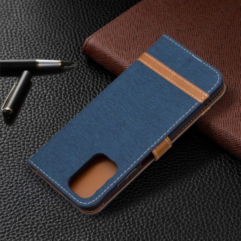 Lederhüllen Für Xiaomi Redmi Note 10 / 10S Mit Kordel Armband In Stoff- Und Lederoptik