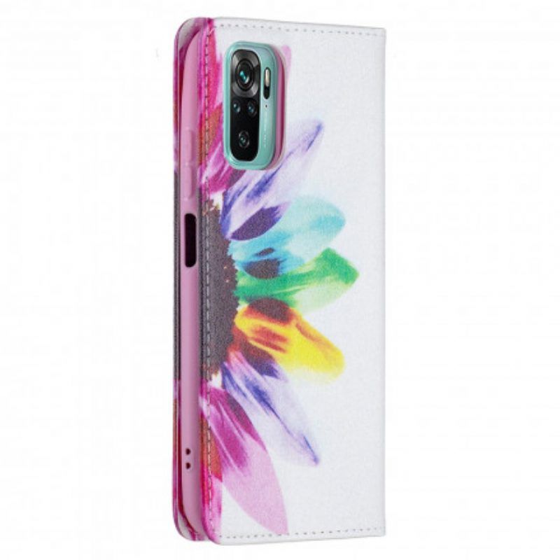 Schutzhülle Für Xiaomi Redmi Note 10 / 10S Flip Case Aquarellblume