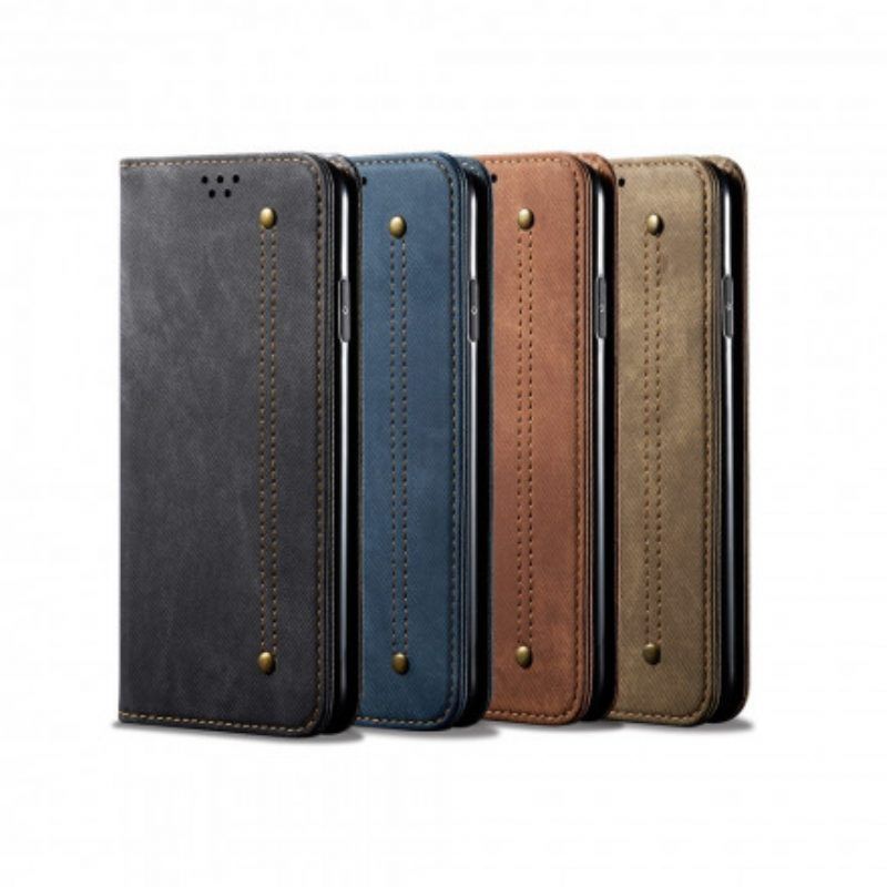 Schutzhülle Für Xiaomi Redmi Note 10 / 10S Flip Case Denim-stoff