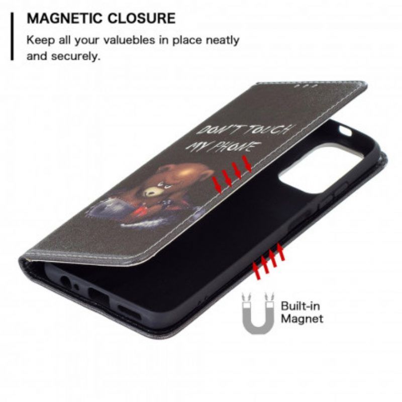 Schutzhülle Für Xiaomi Redmi Note 10 / 10S Flip Case Gefährlicher Bär