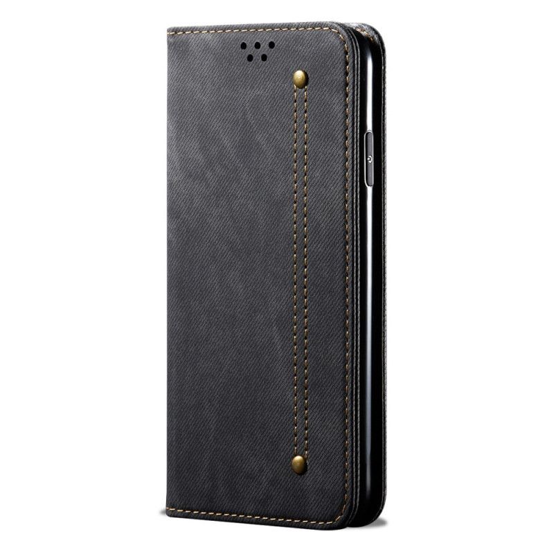 Flip Case Huawei Nova 5T Schwarz Handyhülle Jeans Aus Kunstleder